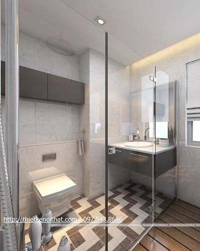  Phòng tắm chung cư cao cấp Golden Palace căn 128m2