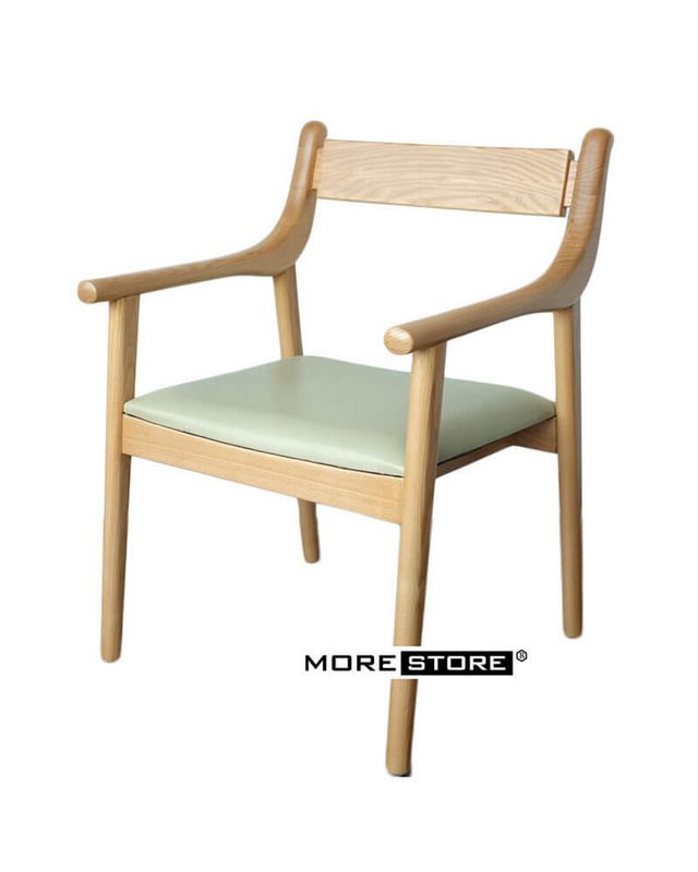 Mẫu ghế ăn màu vàng bọc đệm da cao cấp được bán chạy tại MoreHome