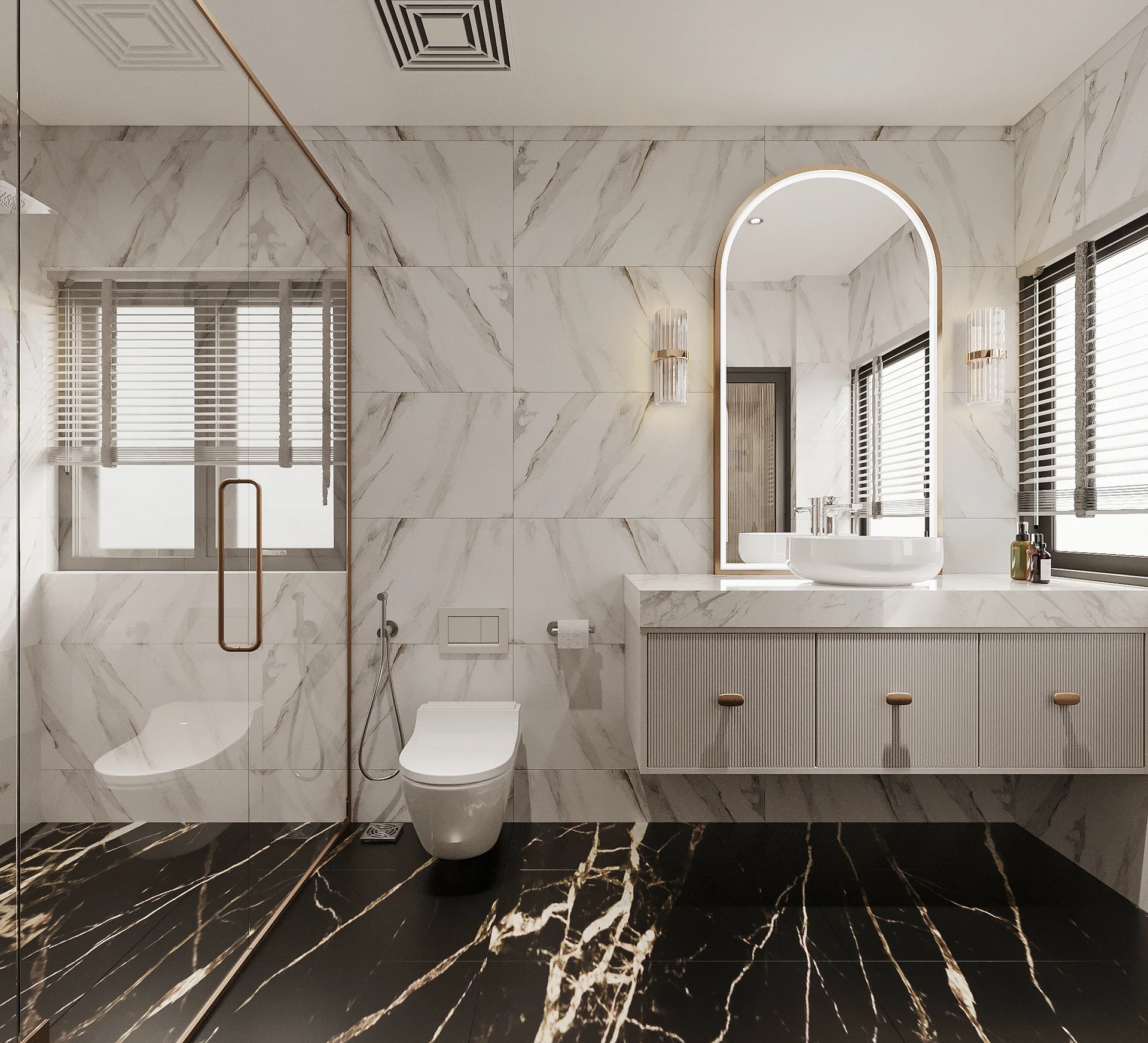 Mặt bàn lavabo đá
Cho phòng tắm gia đình
